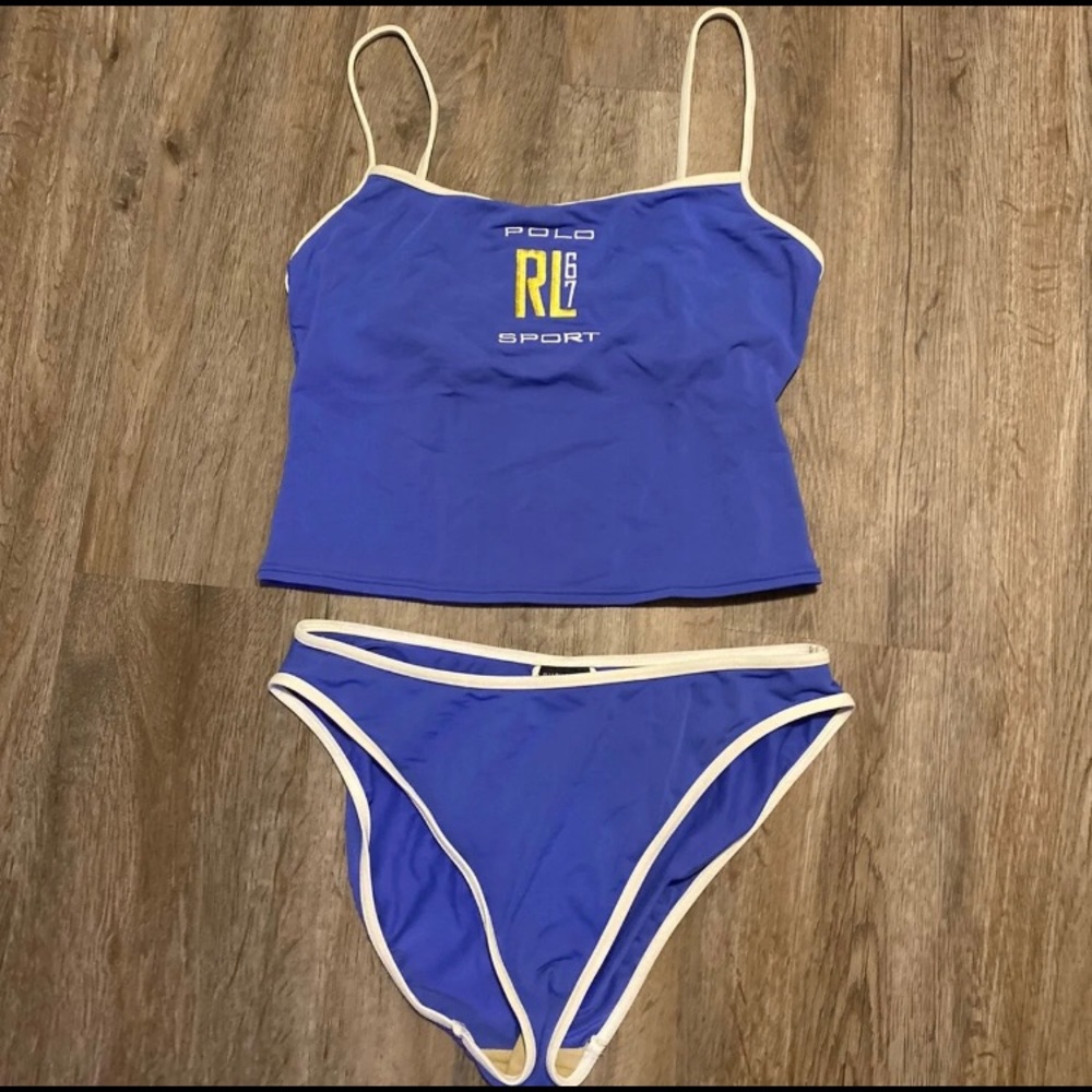 💛Vintage 90’s Ralph Lauren embroidered tankini💙